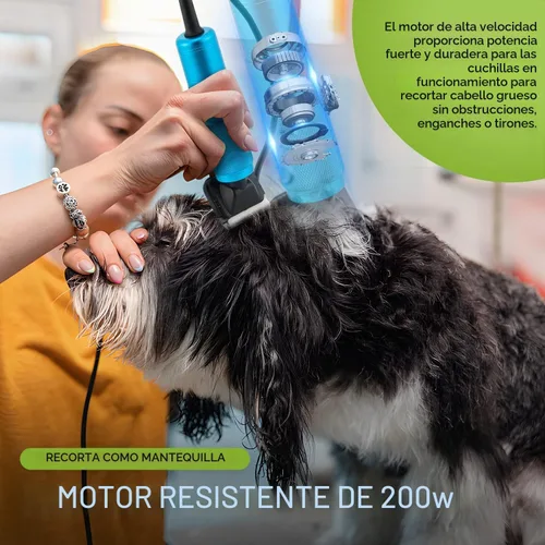 Vista 2 de Cortapelos de aseo para mascotas 200W, control de velocidad