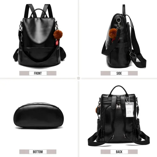 Vista 2 de CHERUTY Women Backpack Purse PU Leather Anti-theft Casual Shoulder Bag Fashion Ladies Satchel Bags