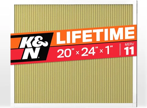 Vista 10 de K&N Filtro de aire para horno HVAC de 20 x 24 x 1, dura toda la vida, lavable, Merv 8, el último filtro HVAC que comprarás, respira de forma segura