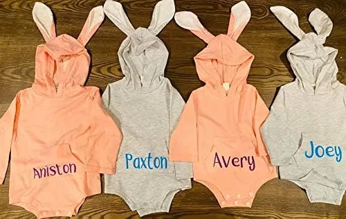 Vista 2 de Personalized Easter Bunny Bodysuit