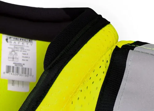 Vista 4 de SU350G Surveyors Clase 2 - Chaleco de seguridad con bolsillos para tablet y acolchado para el cuello, cumple con la norma ANSI/ISEA 107-2015, Verde