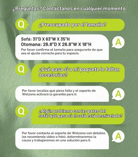 Vista 9 de Welzona Sofás de 83 pulgadas para sala de estar, cómodos sofás para sala de estar con otomana de almacenamiento, sofá de peluche, sofá de dos plazas