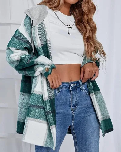 Vista 2 de Kedera Sudadera de franela con capucha para mujer de gran tamaño de manga larga estilo novio chamarras abrigos