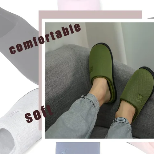 Vista 7 de Pantuflas de espuma viscoelástica para mujer y hombre.