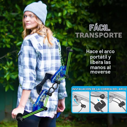 Vista 4 de Zing HyperStrike Dominator - Juego de arco y flecha, 4 flechas de silbato