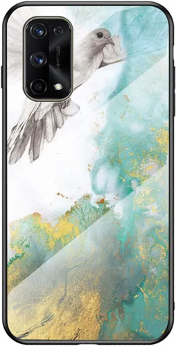 Vista 9 de IVY Funda de mármol de vidrio templado para Oppo Realme X7 Pro Case - C