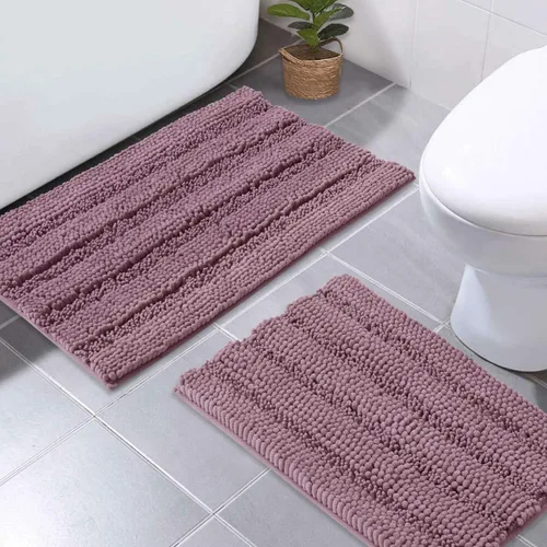 Vista 17 de NICETOWN Tapete negro para baño, antideslizante, suave, absorbente de agua, tapete de bajo perfil para entrada, tapete para vestíbulo, puerta