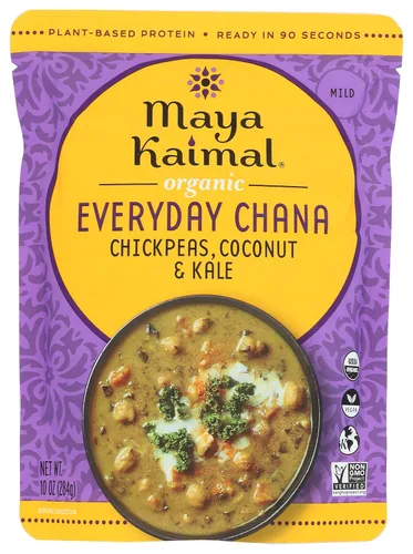 Vista 15 de MAYA KAIMAL Chana orgánica diaria con tomate + cebolla, 10 onzas