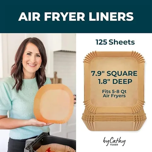 Vista 6 de Cathy Yoder's Pine and Pepper - Juego de sábanas magnéticas de temperatura para freidora de aire y forros para freidora de aire, 125 piezas