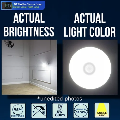 Vista 2 de Luz nocturna LED brillante con sensor de movimiento, 6 W, 6500 K, enchufe de pared, toma de corriente alterna, direccional, flexible, del atardecer