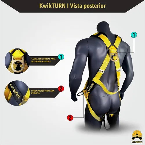 Vista 2 de KwikSafety MONSOON Safety Harness ANSI OSHA Fall Protection Gear
