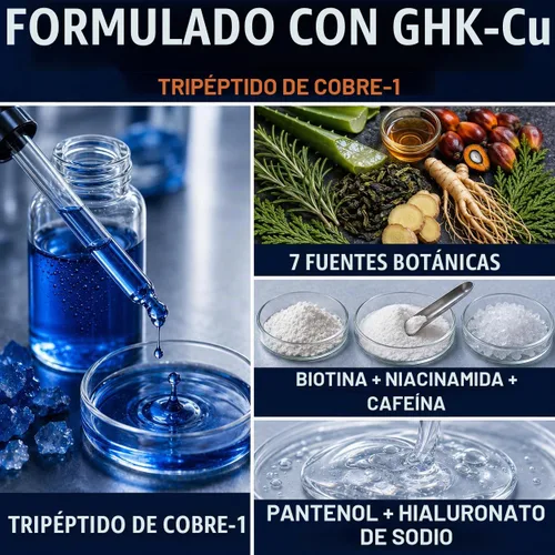 Vista 5 de GHK-Cu Peptide Hair Serum, 10% Copper Peptides for Hair Growth, 1.01 Fl Oz