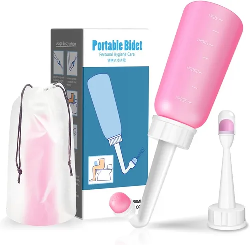 Vista 10 de Peri Bottle – Cuidado posparto y perineal – Bidé portátil 2 en 1 – Pulverizador de bidé portátil de viaje para mujeres u hombres – Botella rociadora
