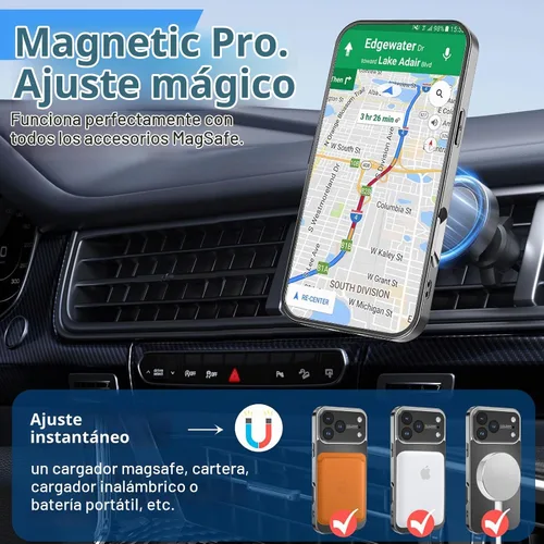 Vista 7 de Funda magnética para cámara de cristal para iPhone 11, color negro