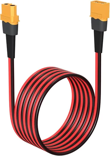 Vista 12 de ELFCULB 10AWG 2FT XT60 Cable de Extensión 2 6 10 20 35 50 75 100FT Conector XT60 Hembra a Macho para Batería RC Estación de Energía Portátil Panel