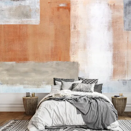 Vista 47 de wall26 - Pintura de arte abstracto marrón y beige - Mural de pared extraíble Papel pintado autoadhesivo grande - 66x96 pulgadas