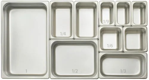 Vista 2 de Winco Bandeja de vapor antiatascos, 1/6 por 4 pulgadas, peso estándar