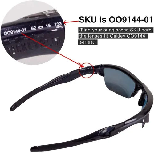 Vista 5 de Walleva Replacement Lenses And Rubber Kit For Oakley Half Jacket 2.0 Sunglasses - Multiple Options Available