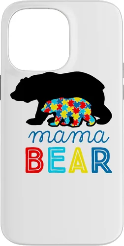 Vista 21 de Autism Awareness Mama Bear Autistic Mom Gift Case for iPhone 17