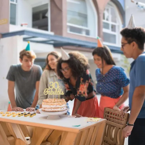 Vista 8 de Gyufise 1 decoración de 30 con purpurina dorada y fabulosos adornos para tartas de 30 años y fabulosos adornos para tartas de cumpleaños de 30 años