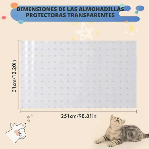 Vista 5 de Protector de alfombra resistente para puerta, plástico resistente que evita que gatos y perros rayen tu alfombra y alfombras en las puertas