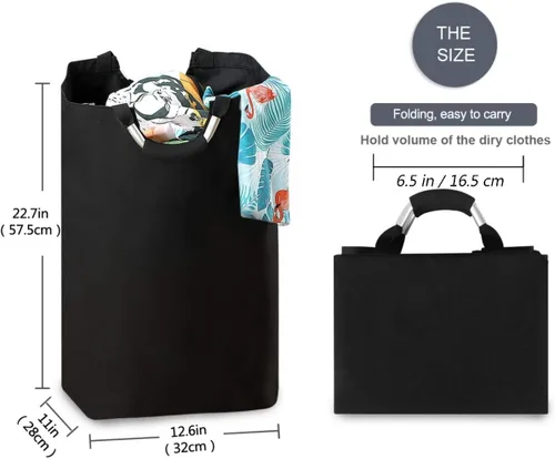 Vista 2 de visesunny Coloful - Cesta de colada grande con asa plegable y duradera, cesta de ropa, bolsa de lavandería, cubo de juguete para baño, dormitorio