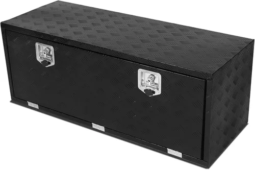 Vista 16 de confote Caja de herramientas chapada en aluminio resistente de 18 x 17 x 18 pulgadas, caja de herramientas para debajo de la carrocería, caja