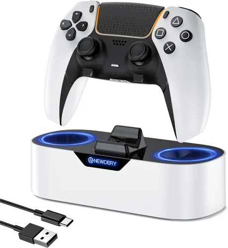 Vista 10 de NEWDERY PS5 Controller Charger Station, Fast Charging Dock for PlayStation 5 Controllers, Single Controller Charging Stand Replacement for PS5