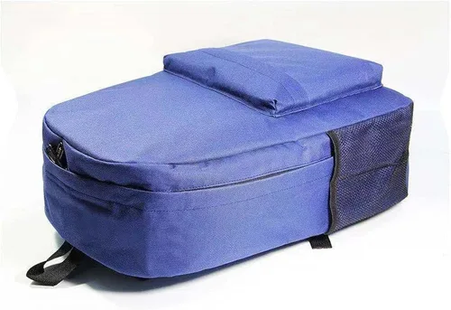 Vista 5 de Duuloon Mochila casual de estrellas de fútbol Kylian Mbappe&Messi y Neymar para estudiantes, mochila gráfica PSG para adolescentes, Azul