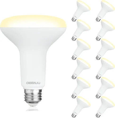 Vista 11 de DEGNJU Paquete de 6 bombillas LED empotradas BR30, bombillas de inundación regulables para interiores, CRI80 7 W, equivalente a 65 W, 2700 K, blanco
