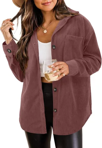 Vista 84 de ZOLUCKY Chaqueta de manga larga con botones para mujer, talla grande, blusas