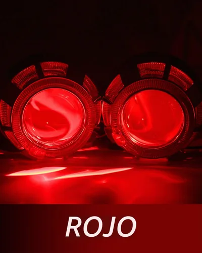 Vista 6 de Qasim módulo LED ojo de demonio DRL para lente de proyector, conversión DIY, ojo rojo demoníaco malvado - 2 paquete