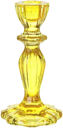Vista 4 de Talking Tables Portavelas de cristal verde oscuro Soporte de vela cónico para interiores o exteriores, elegante decoración de mesa de Navidad