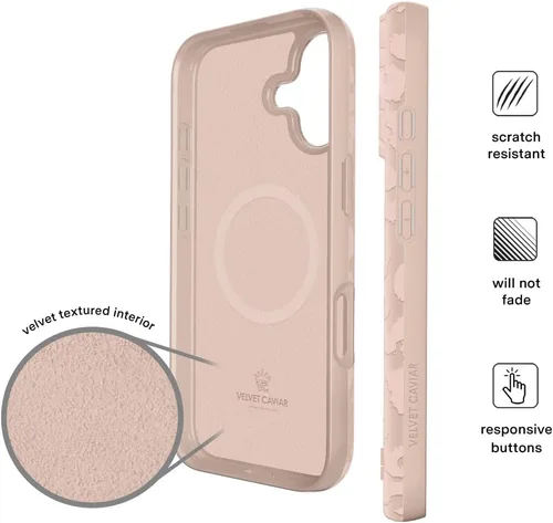 Vista 1333 de VELVET CAVIAR Funda para iPhone 15, compatible con MagSafe, probada contra caídas de 10 pies, fundas protectoras de diseño, leopardo color rosa