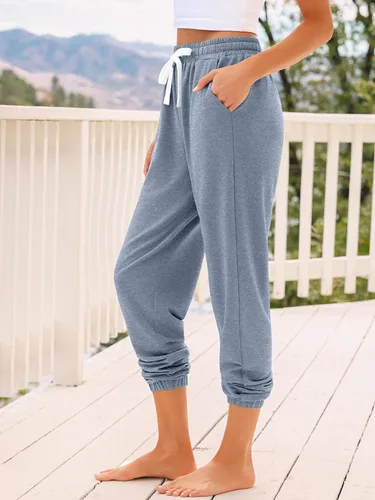 Vista 3 de AUTOMET Pantalones deportivos para mujer con bolsillos, pijama de viaje, pantalones de trabajo, ropa de otoño, trajes de profesores de invierno 2025