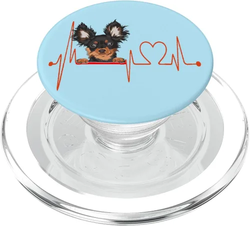 Vista 7 de Juguete ruso Terrier Heartbeat EKG My Dog Is My Valentine PopSockets intercambiables PopGrip