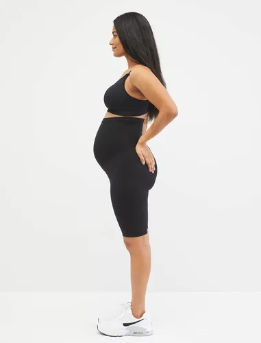Vista 3 de Motherhood Maternity Pantalones cortos de maternidad para mujer Essential Stretch Secret Fit Belly