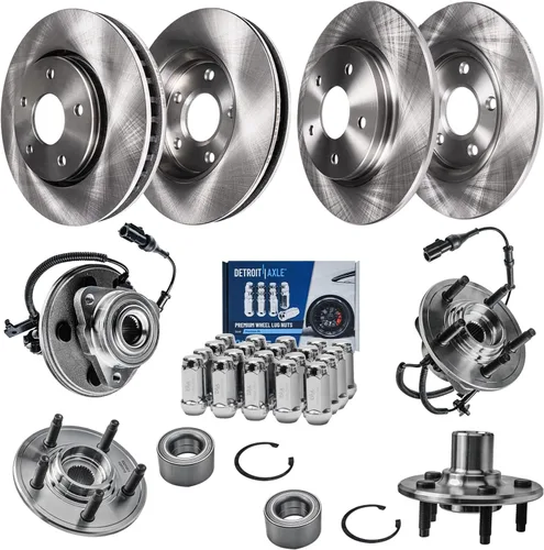 Vista 87 de Detroit Axle - Rotores de freno para Chrysler 200 2015 2016 2017, Rotores de freno de disco de reemplazo: 12.01" pulgadas delantero y 10.95