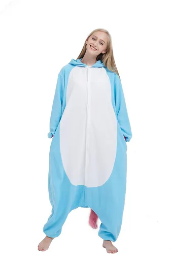 Vista 3 de SimZoo Adult Animal Onesie Pajamas, Men and Women's Animal Cosplay Costume Sleepwear, One-Piece Unisex Homewear