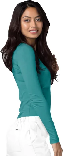 Vista 3 de Adar Underscrubs para Mujeres - Camiseta Underscrub de Manga Larga Comfort Aguamarina (Aquamarine)