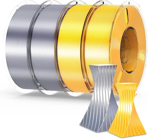 Vista 45 de Silk Rainbow 3D Printer Filament 1.75mm Multi-Color PLA Filament Fast Color Change Candy Color 3D Printing Filament, 1kg Spool Color caramelo