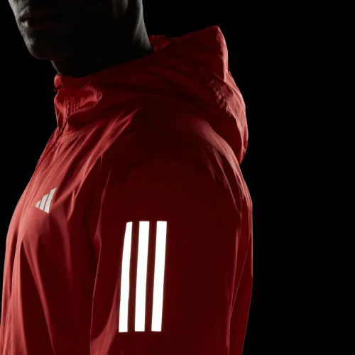 Vista 7 de adidas Chaqueta Own The Run para hombre, Rojo Brillante