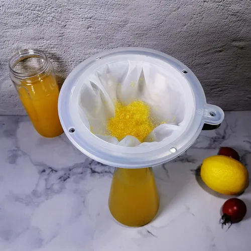Vista 9 de Embudo de cocina con colador y filtro de malla fina 200, embudo de filtro de aceite de freidora de acero inoxidable 18/8 de grado alimenticio de 5