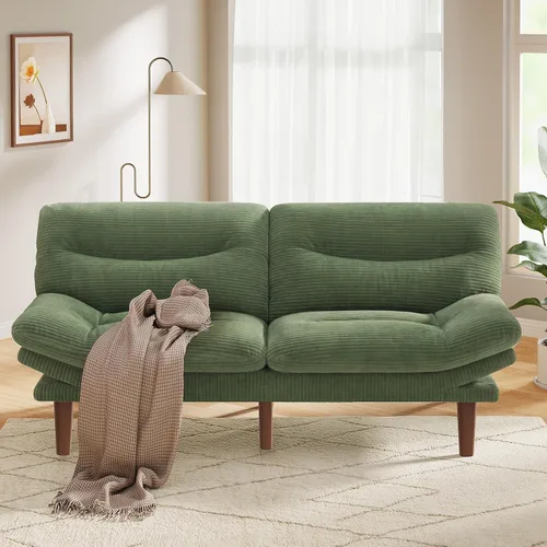 Vista 14 de Pipishell Sofá cama futón de 75 pulgadas con reposabrazos ajustables