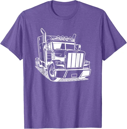 Vista 6 de Diesel Big Rig 18 Wheeler - Camiseta de camionero para camionero, Negro, S