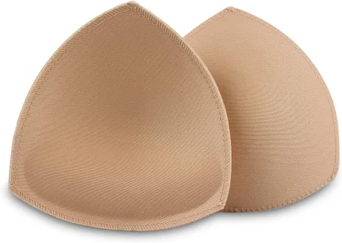 Vista 2 de SERMICLE 4 pares, almohadillas de sujetador cosidas acolchadas para sujetador deportivo AB o CD,DE Copa Beige o Negro, Blanco Opcional