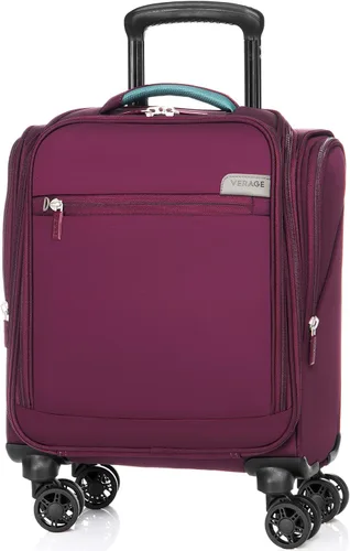 Vista 36 de Verage Equipaje de mano debajo del asiento de 14 pulgadas con ruedas giratorias y puerto de carga USB, maleta con ruedas para aerolíneas, bolsa Negro