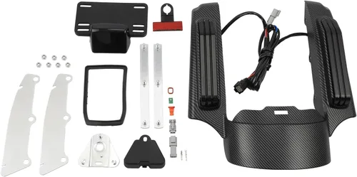 Vista 14 de TCMT Respaldo trasero con kit de luces LED para frenos, marcha atrás y señales de giro para Harley Touring Road King, Road Glide, Street Glide