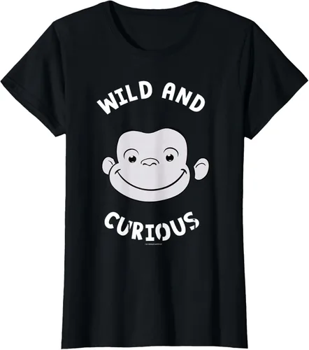 Vista 48 de Curious George Camiseta Big Face Wild and Curious Negro