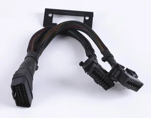 Vista 5 de Cable divisor OBD2 Y bajo el salpicadero OBDII 1 macho a 2 hembras divisor de 20awg de alambre grueso